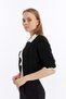 Women's Black Rope Tied Knitwear Bolero Cardigan Ma405 - 4