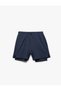 Oversize High Waist Parachute Fabric Leggings Sports Shorts with Zippered Pocket Detail - 3