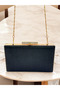 Black Stone Handle Color Non-Marking Glittery Satin Women's Evening Dress Bag - 3