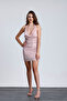 Ball Gown Sleeveless Buzy Sequin Evening Dress |   Elb36124 Powder - 6