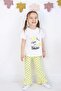 Girl's Heart Printed Tights Top with Printed Bow Detail Bottom Top Set