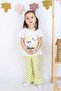 Girl's Heart Printed Tights Top with Printed Bow Detail Bottom Top Set - 5