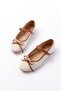 6321 Beige Linen Daily Helmet Ballerinas with Buckle - 3