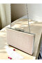 Skin Nude Stone Handle Silvery Satin Platinum Crystal Stone Decorated Women's Evening Dress Bag - 6