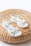 Dm-363 White Helmet Velcro Stitched Daily Women's Sandals - 3