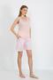 Fashion Line Women's Thick Strap Shorts Set with Pockets Powder 3618 - 3