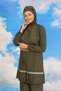 Moda Çizgi Women's Full Coverage Hijab Swimsuit Khaki 31061 - 4