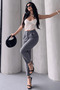 Women's Elise High-Waist Tapered-Leg Shaping Stretch Fabric Trousers with Elastic Back - 8