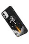 Matte Compatible Black Case for iPhone 12 Mini – Soft Silicone, Protective, Shock Absorbing Cover - 3