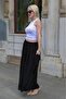 Black Voile Fabric Basic Women's Long Length Women's Skirt Mg2366 - 8