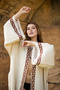 Likya Kimono / Crinkle Linen Hand Print - 8