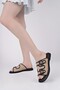 Sarle Double Banded Adjustable Belted Women's Daily Straw Slippers - 3