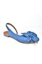 H726809004 Navy Blue Denim Fabric Women's Ballerinas - 4
