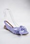 Lilac Satin Fabric Women's Ballerinas H726809004 - 6