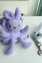Purple and Gray Color Teddy Bear Figured Waist Chest Adjustable Cat/Dog Leash - 2