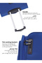 Shadow 3 Pieces Set 8 Wheels Soft Luggage - Navy - 3