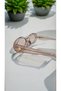 Ellipse Design Nude Frame Nude Glass Women's Sunglasses - 2