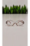 Ellipse Design Nude Frame Nude Glass Women's Sunglasses