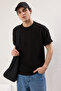 Beyaz-Siyah Oversize/Geniş Kesim 2'li Paket Kartal Baskı-Düz %100 Pamuk T-Shirt TMNSS25TS00214 - 11