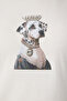 Women's Bone Stylish Stone Crest Cotton Knitted T-Shirt Cr00473 - 5