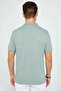 Men's Slim Fit Slim Fit 100% Cotton Plain Pique Mint Polo Collar T-Shirt - 5