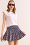 Women's Purple Piece Shorts Soft Textured Stretchy Mini Skirt Etk- 19000307