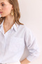 Women's Patterned Blue Single Pocket Regular Fit Cotton Shirt Gml- 19001307 - 6