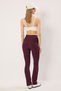 Burgundy Full Length Straight Cut Recovery Diver Knitted Sports Leggings Thmss25Ty00009 - 4