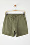 Haki Yüksek Bel City Boy Denim Şort TWOSS25SR00157 - 5