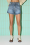 Blue High Waist City Boy Denim Shorts Twoss25Sr00154 - 4