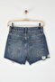Koyu Mavi Normal Bel Yırtık Detaylı Mini Denim Şort TWOSS25SR00171 - 8