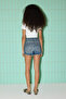 Koyu Mavi Normal Bel Yırtık Detaylı Mini Denim Şort TWOSS25SR00171 - 6