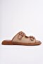 Sarle Double Banded Adjustable Belted Women's Daily Straw Slippers - 6