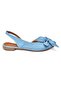 H726809004 Blue Denim Fabric Women's Ballerinas - 5