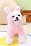Pink Color Carrot Figured Bag Detailed Plush XXL Dog Jumpsuit - 2