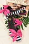 Black/White/Fuchsia Fabric Women's Ballerinas H726809004 - 2