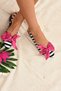 Black/White/Fuchsia Fabric Women's Ballerinas H726809004 - 4