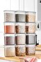 12-Piece 24-Part 2 Liter Rectangular Food Legume Storage Container Set with 20 Gift Labels