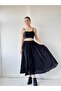 Circle Flared Midi Length Skirt Women Black - 5