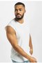 White Men's Cotton Training Sports Athlete Sleeveless Oversize T-Shirt - 2
