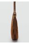 Logo Pattern Suede Shoulder Bag - 4