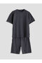 طقم بيجامة رجالي من Anthracite Standard Fit مع شورت