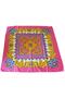 Authentic Floral Patterned Satin Pink Scarf |   90X90
