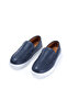 Royss Navy Blue Inner and Outer 100% Genuine Leather Men's Loafer Shoes, Daily Casual Shoes - 3