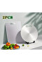 Set of 2 Round and Square Stainless Steel Cutting Board Double Sided Use Silicone