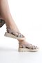 Genuine Leather Beige Orthopedic Sole Women's Sandals Tmd 202580 - 5