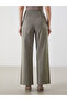 Khaki Loose Fit Women's Trousers - 4