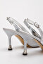 Women's Stone Embroidered Evening Dress Shoes Silver - 3