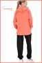Women's Jogger Tracksuit Set Black Orange Hooded Oversize Top with Elastic Leg Pocket Bottom 3070 - 7