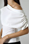 One Shoulder Pleated Blouse - 5